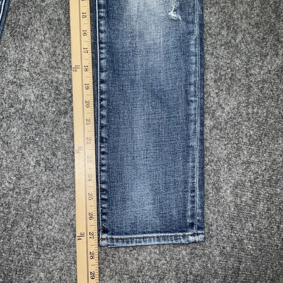 Willow + Root Jeans Womens Size 24 Blue Denim Distressed Slim - Picture 8 of 12